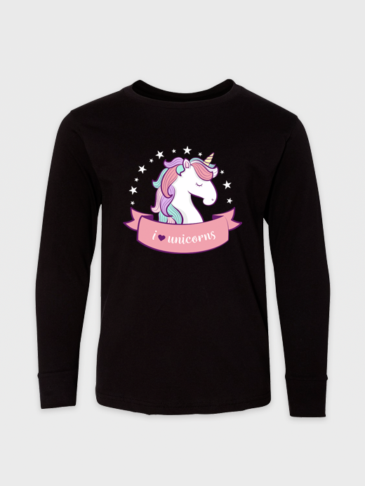 Unicorn Heart Long Sleeve Shirt
